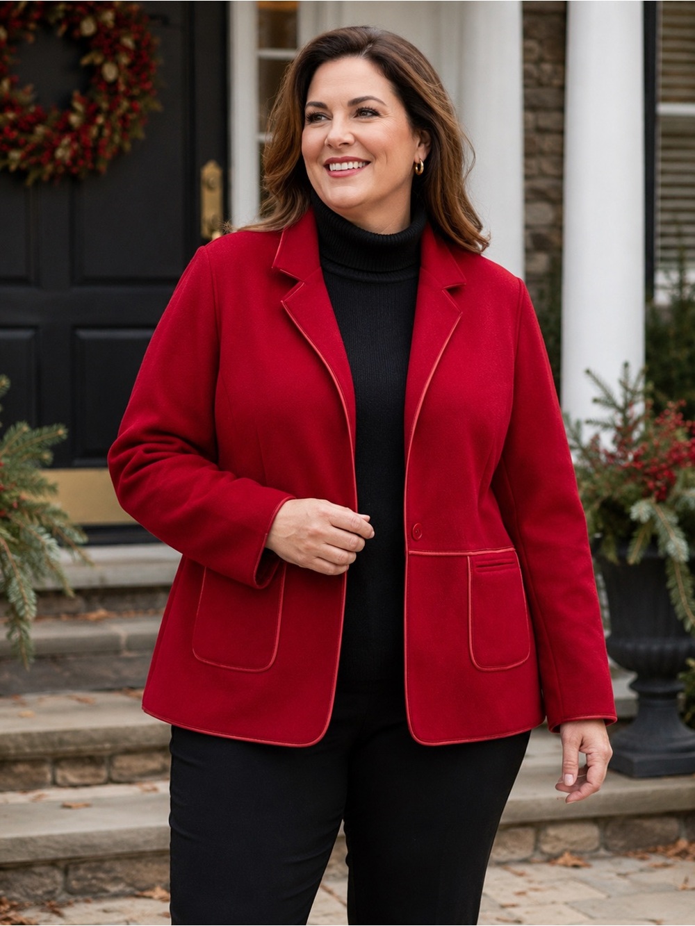 NWT Talbots Grace SZ 22WP Wool Blazer One Button Old Money Minimalist Luxury